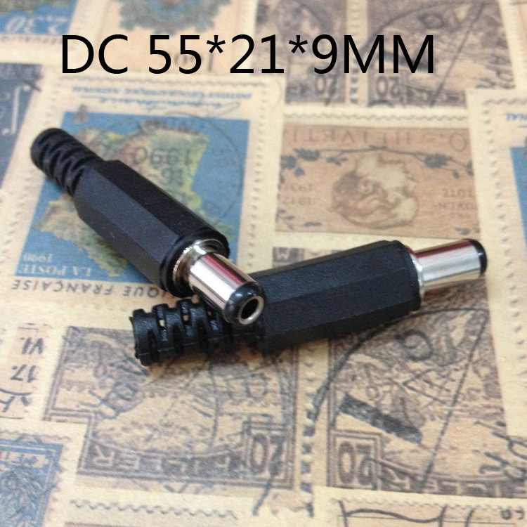 Short welding DC power connector 12V adapter 5 5*2 1mmDC male monitoring power connector 9mm