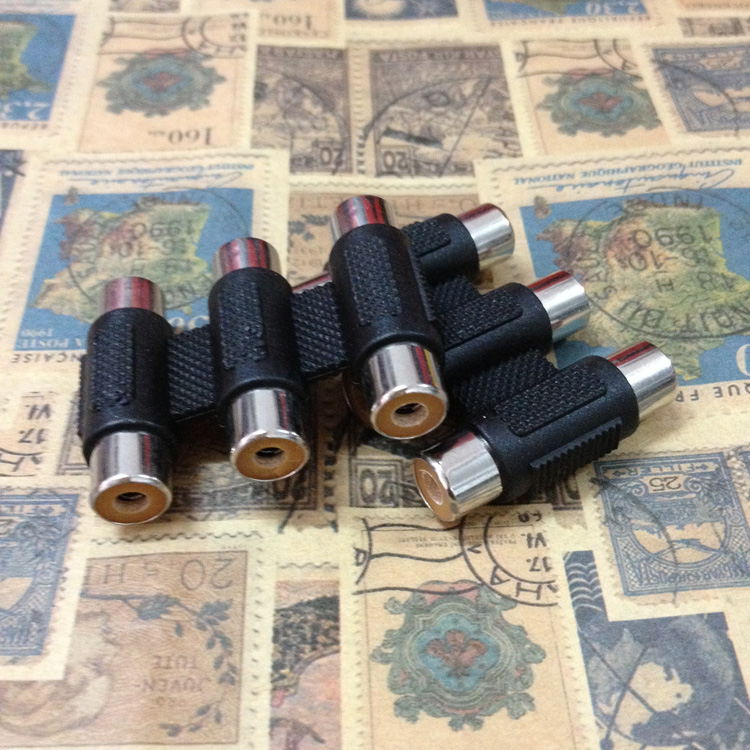 3-row Lotus female-to-female connector 6-bit AV-to-connector Audio and video Lotus 3-way connector RCA female straight-through