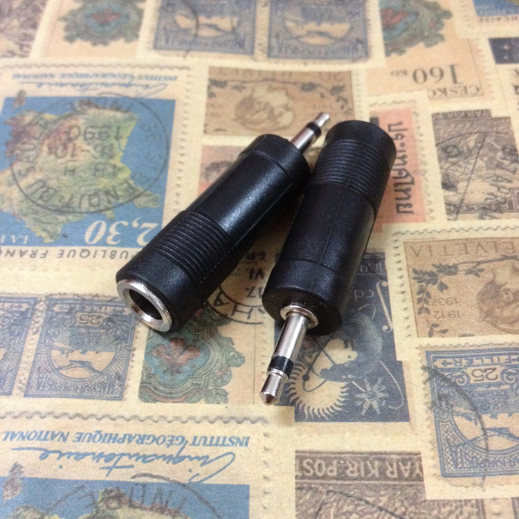 AV audio and video conversion head 6 5mm female hole conversion 3 5mm male plug mono conversion head adapter