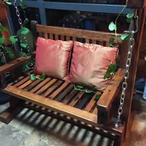 Old Boat Wood Autumn Thousands Chair Outdoor Patio Solid Wood Autumn Thousands Rocking Chair Room Home Grown-up Balcony Casual Chair Double Chair