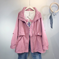 Wind clothes woman spring autumn small sub 2022 new Korean version Loose Pink Casual Mid long collection Cashies Coat Tide