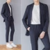 Bộ đồ vest nam 2019 phù hợp với nam sinh viên Hàn Quốc Slim đơn giản phù hợp với áo khoác phù rể - Cực lớn quần âu nam Cực lớn