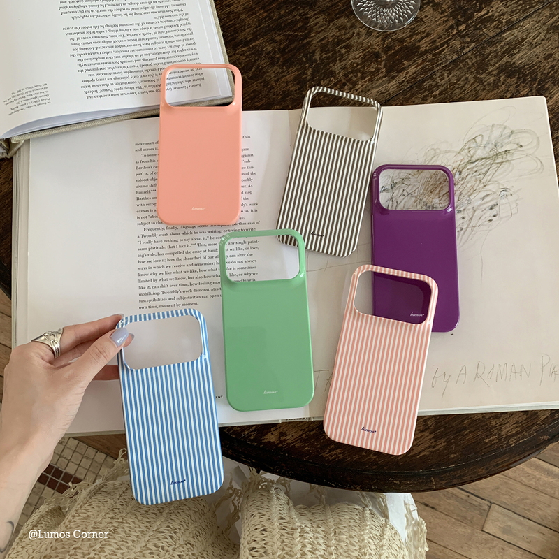 Lumos* Island Color Half-Pack Film Korean Imported Minimalist Niche High-End Solid Color Suitable for Iphone17 Phone Case Design Hard Case ins Vacation Stripes Lumos* Island Color Half-Pack Film Korean Imported Minimalist Niche High-End Solid Color Suitable for Iphone17 Phone Case Design Hard Case ins Vacation Stripes