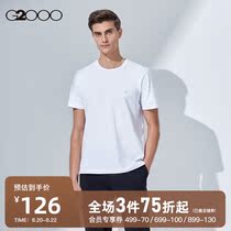  G2000 mens mall The same 2021 spring new fashion youth soft waxy multi-color round neck short-sleeved t-shirt men