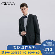 G2000 điều trị chống tĩnh điện màu đen phù hợp với nam 2019 mới phiên bản loose-fitting của chiếc áo khoác kinh doanh chính thức