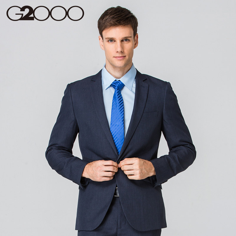 [USD 298.28] G 2000man professional youth men's black suit jacket