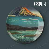 12-inch earth house Guangyi works printmaking decoration plate living room Japanese plate painting ceramic plate art plate ornaments