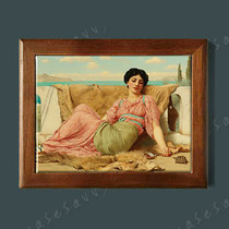 Goldward Female figure painting Oil painting Ceramic painting Porcelain plate painting Porcelain painting Living room decoration painting Wall hanging painting