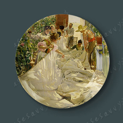 Oil Painting Masterpiece Nordic Living Room Decorative Plate Hanging Wall Joaquin Solo Impressionist