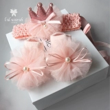 Детская повязка на голову, детские носки, милая подарочная коробка для новорожденных, средство от комаров, комплект