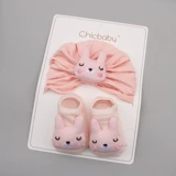 Детская летняя тонкая шапка, дышащие носки, детский мультяшный комплект для новорожденных, 0-12 мес., в западном стиле, Индия