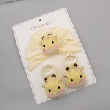 Детская летняя тонкая шапка, дышащие носки, детский мультяшный комплект для новорожденных, 0-12 мес., в западном стиле, Индия