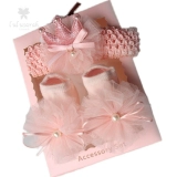 Детская повязка на голову, детские носки, милая подарочная коробка для новорожденных, средство от комаров, комплект