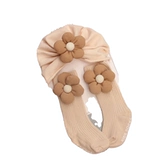 Милые детские зимние носки для новорожденных подходит для мужчин и женщин для девочек, шапка, в цветочек, 0-12 мес.