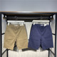 Authentic Baleno Shorts, Fashionable Men's Pure Cotton Solid Color Simple Black Men's Summer Shorts, Men's Five-Point Shorts
