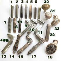 Retro new outer handle lock installation round security fixed anti-theft door handle accessories room simple European style