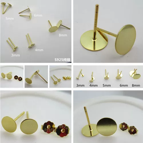 Универсальные золотые модные серьги, серебро 925 пробы