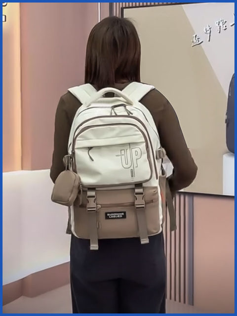 Schoolbags for Female Junior High School Students, College Students, Large-Capacity Middle School Students, High School Students, Waterproof Leisure Travel Backpacks, Dongrun