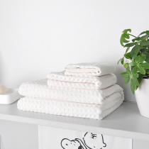 College student dormitory simple literary style soft absorbent thick polyester waffle cotton square towel towel towel bath towel