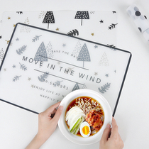 ins style simple dormitory dormitory bedroom eating waterproof mat Pvc table mat insulation oil mat girl clay mat