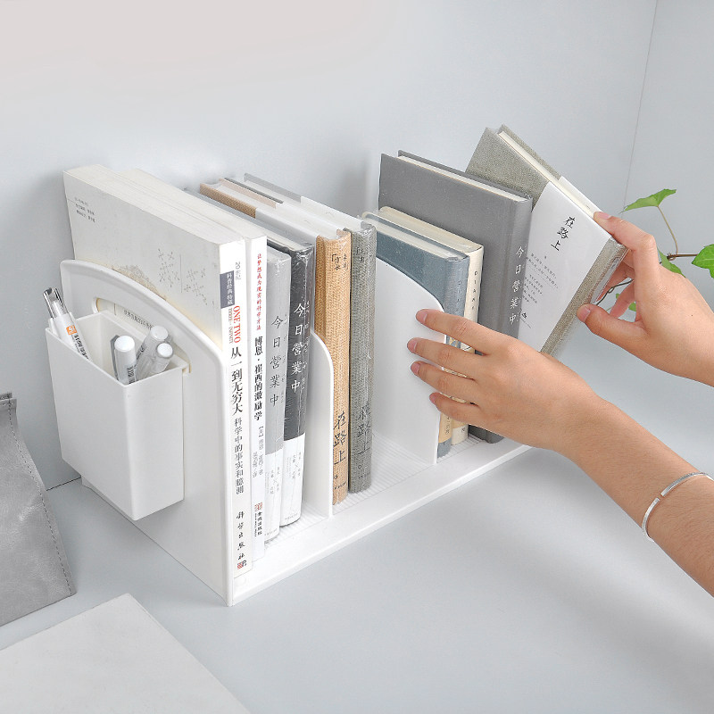 ins Unprinted Wind Band Pen Holder Desktop Bookshelf Student Desk Bookshelf Simple Book File Storage