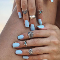 Stacked ring female ins tide fashion personality Indian multi-piece joint index finger ring bohemian hippie Europe and the United States