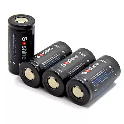 Soshine NCR 32650 3 7V 6500mAh with protective rechargeable lithium battery