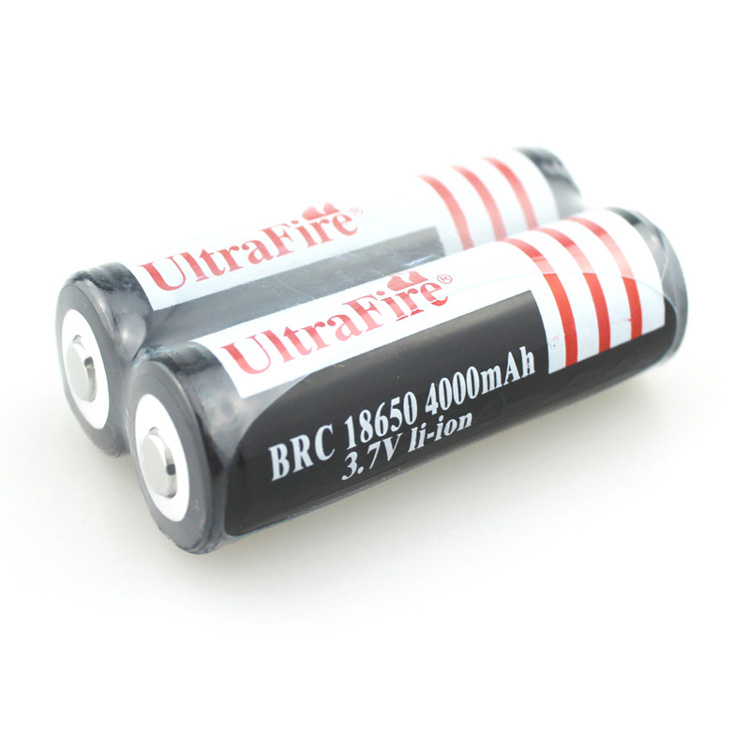 UltraFire BRC18650 3 7V 4000mAh 3 7V Lithium battery Black with protective plate