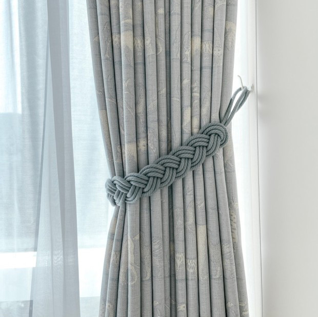 Zebra Bemei exports European creative design curtains with rope to collect the collection of the board room room