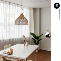 A deep love Southeast Asia foreign trade retro finished curtain living room tatami gauze curtain custom bedroom White
