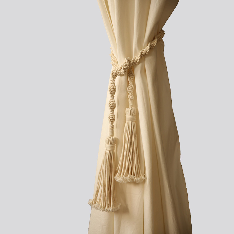 Good things come again and again modern Nordic ins hand-woven tassel tied rope buckle living room home curtain strapping decorations