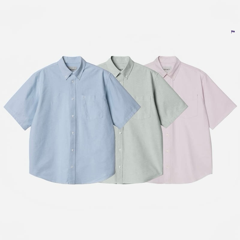 In Stock Carhartt Wip Braxton Shirt Carhartt Oxford Casual Short-Sleeve Shirt 031454