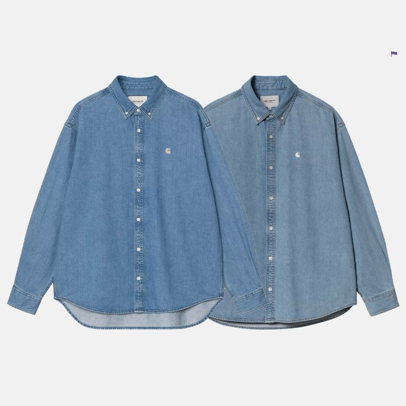 In Stock Carhartt Wip L/S Lucas Shirt Carhartt Denim Long-Sleeve Shirt 034525