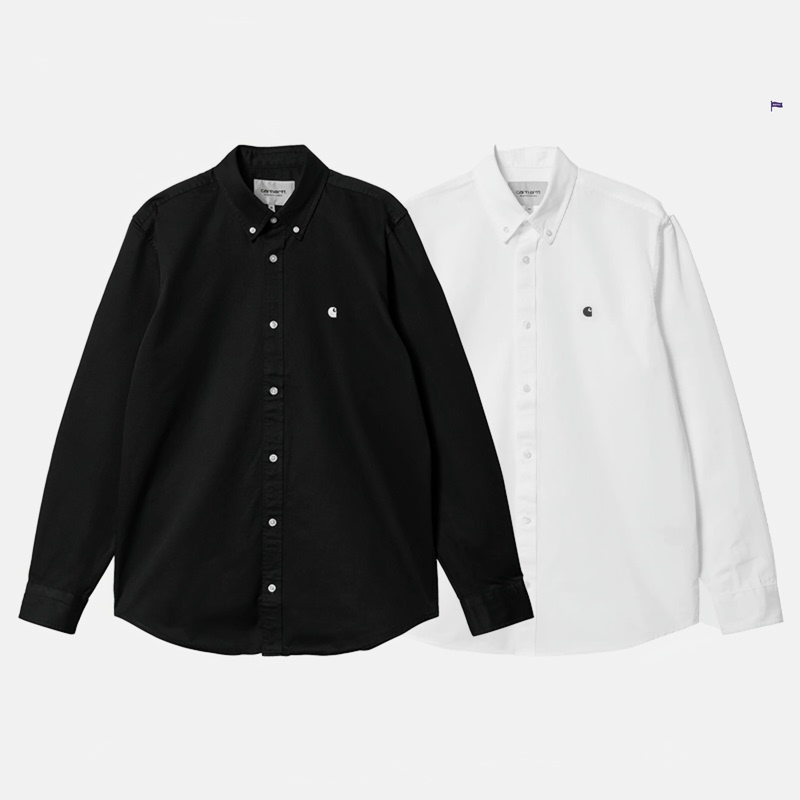 In-Stock Carhartt Wip L/S Madison Shirt Carhartt Embroidered Long-Sleeve Shirt 023339