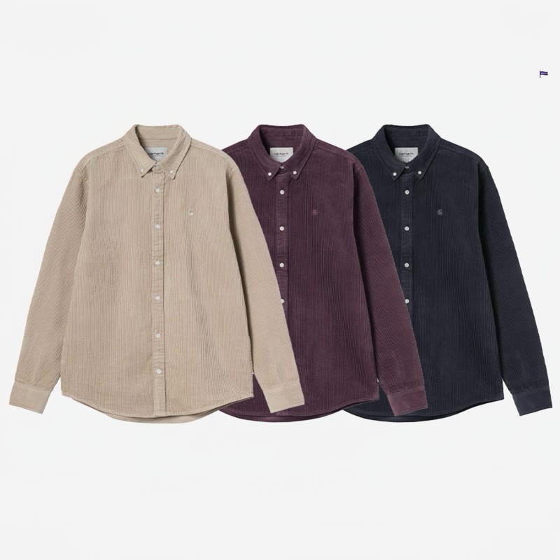 Clearance Carhartt Wip Madison Cord Carhartt Embroidered Corduroy Shirt 029958