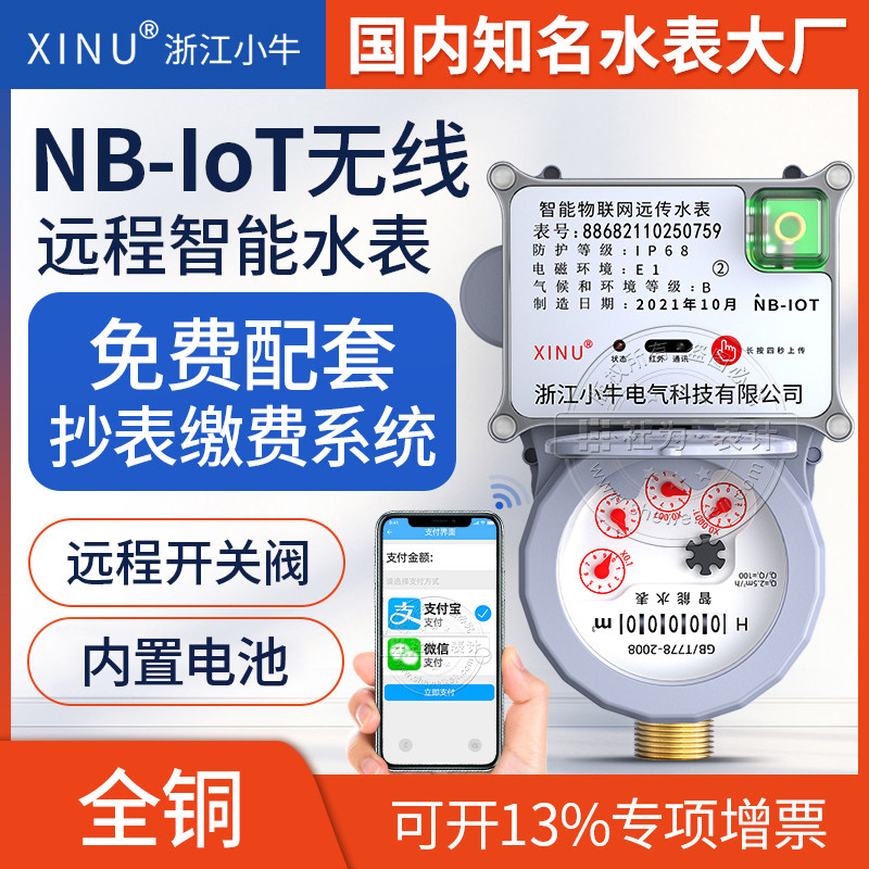 Smart Water Meter Remote Meter Reading Prepaid Water Meter Wireless Afar 4 points 6 sub NB-iot IoT Water Watch