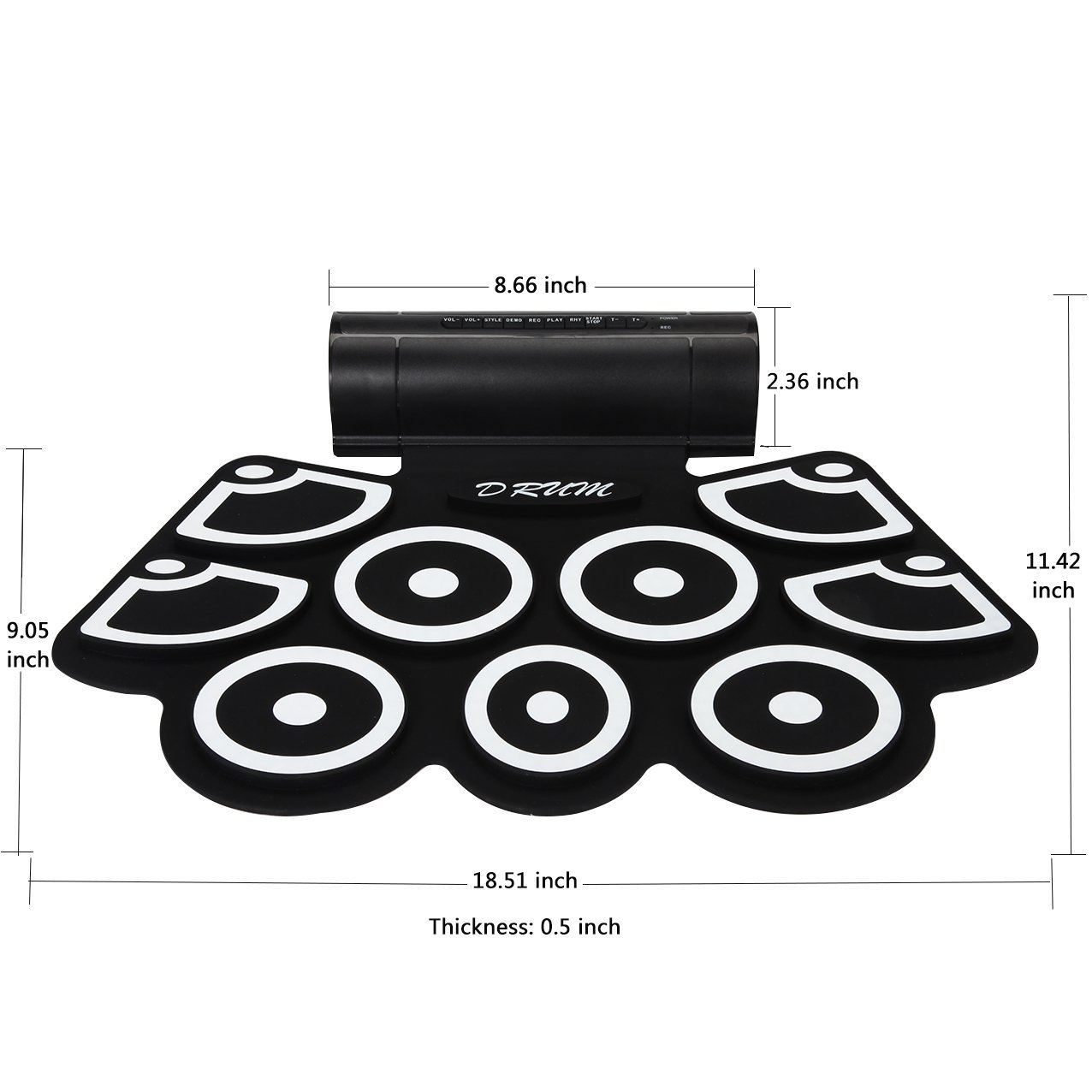 Nhạc cụ gõ MD760 Trống silicon dày cuộn trống Jazz trống USB điện tử - Nhạc cụ phương Tây trống điện tử yamaha