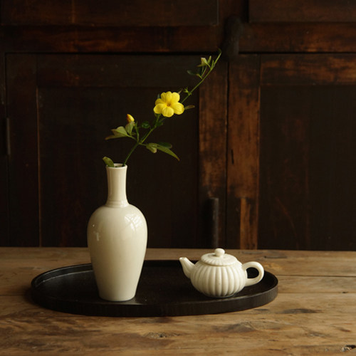 sus daily)jingdezhen ancient vase tea room tea table flower set for study