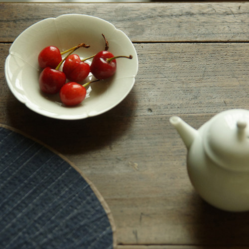 sus daily)Jingdezhen antique style petal mouth ice cracked glaze saucer cup holder tea table beauty