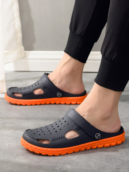 超软进口越南橡胶凉鞋男款高端洞洞拖鞋不磨脚防臭镂空透气沙滩鞋