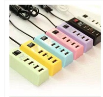 ANP Multiple cell phone usb charger quad apple IPHONE6 plus 5 iPad drag wire board platoon plug