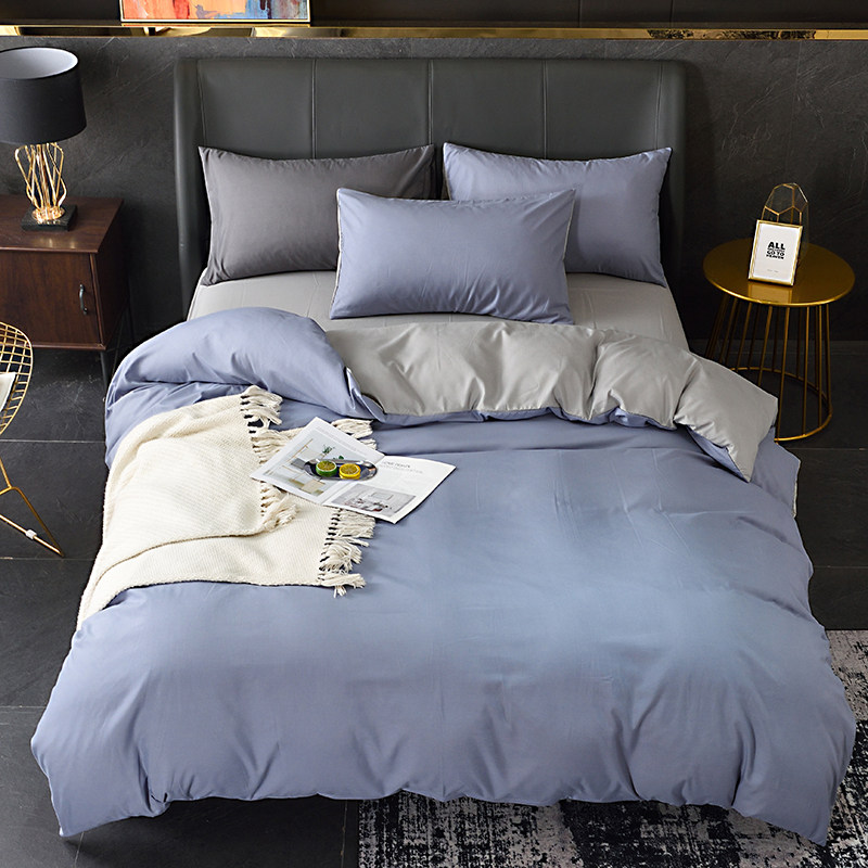 Feel the fried chicken stick, not the usual cotton, Nordic minimalist style, bed sheet, quilt cover, pillowcase, four-piece bed set - Taobao