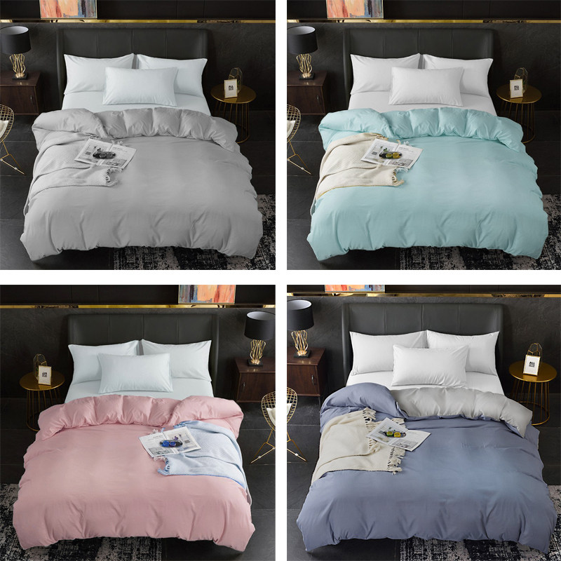 Pure color cotton single-piece cotton quilt cover single-piece student dormitory quilt cover 1 5 1 8 m 2 0 simple double single