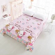 Cotton là một đáng yêu đơn hồng kt mèo hoạt hình hello kitty bằng vải cotton mảnh duy nhất của danh sách bông - Khăn trải giường