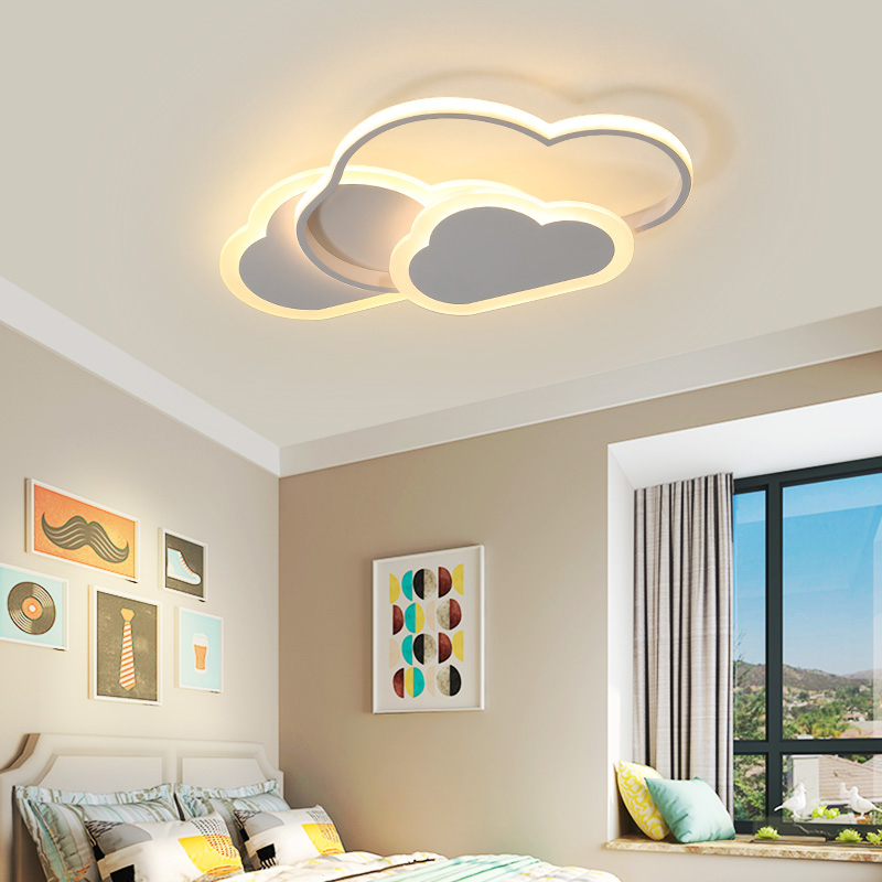 Cartoon Children Room Lamp Nordic Bedroom Lamp Minimalist Creative Cloud Boy Girl Eye Care LED Ceiling Light 2022