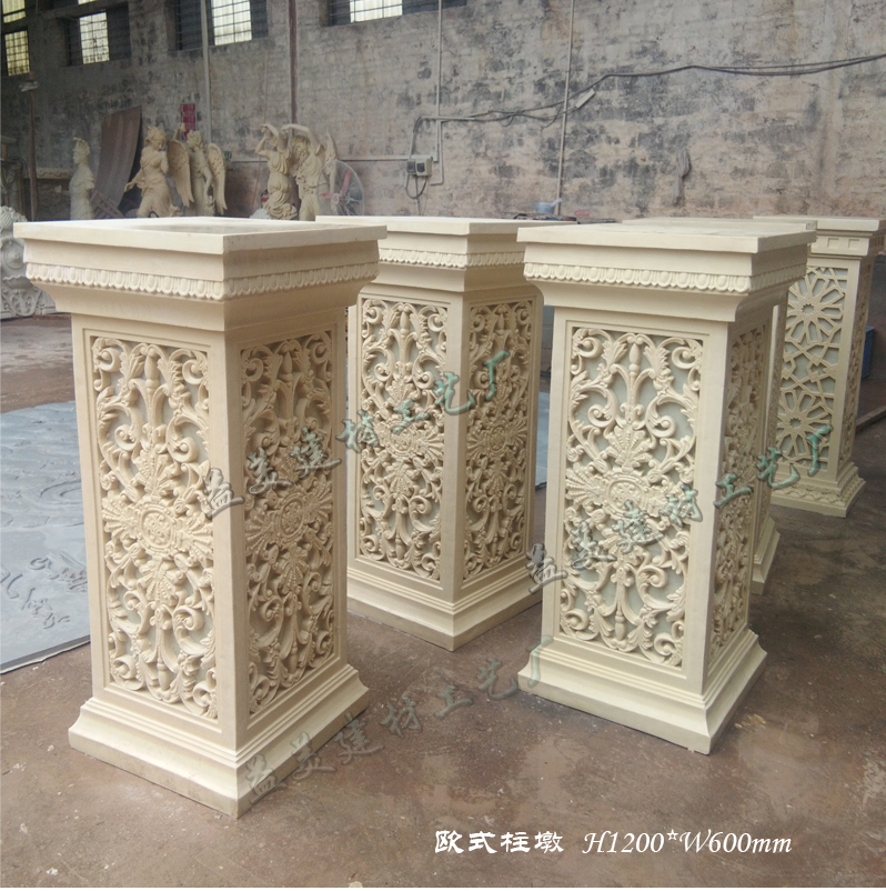 Sandstone Sculpture Sandstone Pillar Mound Decoration Pendulum plant Flower Pot column Pier Landscaping storefront Decorative Pillar Mound City Sculpture-Taobao