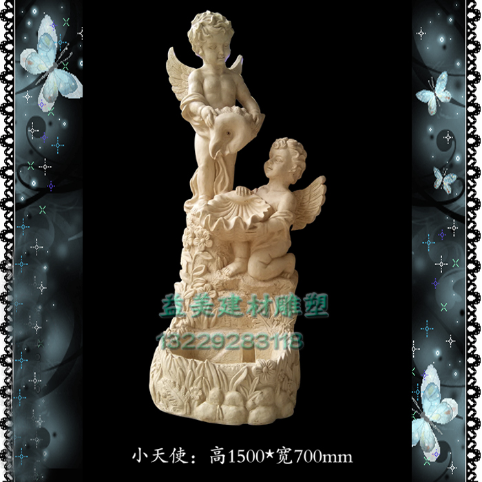 Water spray sculpture little angel fountain Artificial sand rock sand rock sculpture Angel sculpture sand rock manufacturer