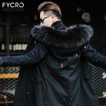 Parker clothing mens long fur one 2020 winter raccoon hair collar inner urchin Haining men fur coat tide