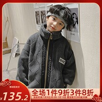 Boys coat autumn and winter 2021 new childrens winter jacket Tong padded fashionable lamb coat