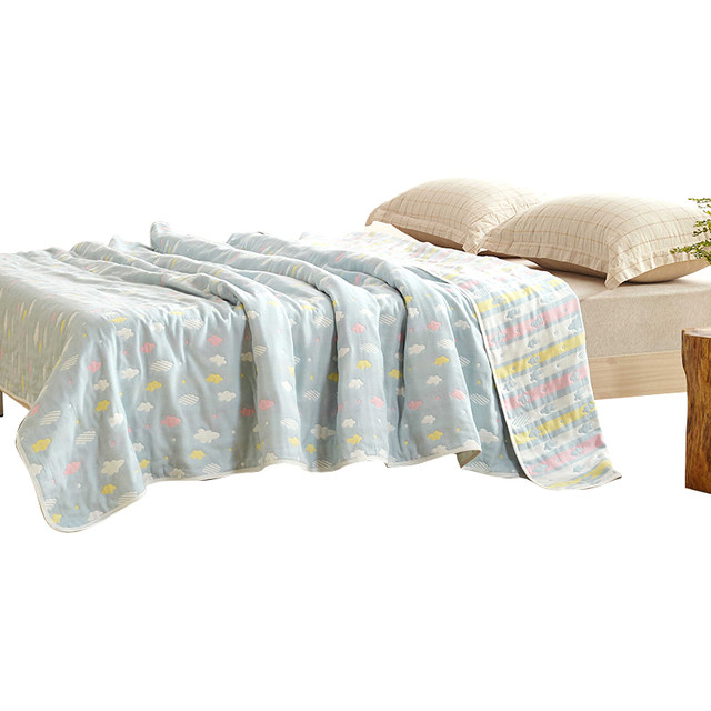 Hengyuanxiang ຫົກຊັ້ນ gauze towel quilt ຜ້າຫົ່ມຝ້າຍບໍລິສຸດຂອງຜູ້ໃຫຍ່ summer quilt ຜ້າຫົ່ມຜ້າເຊັດຕົວດຽວຜ້າຫົ່ມເດັກນ້ອຍ